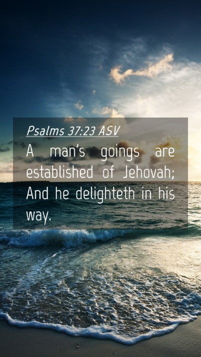 Picture 04 - Psalms 37:23 ASV Mobile Phone Wallpaper - A man's goings are established of Jehovah; And he - Mobile Bible Verse Wallpaper