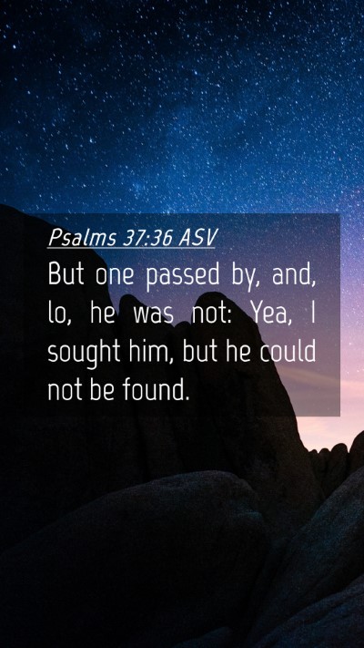 Picture 04 - Psalms 37:36 ASV Mobile Phone Wallpaper - But one passed by, and, lo, he was not: Yea, I - Mobile Bible Verse Wallpaper