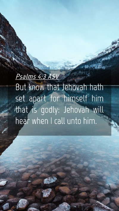 Picture 04 - Psalms 4:3 ASV Mobile Phone Wallpaper - But know that Jehovah hath set apart for himself - Mobile Bible Verse Wallpaper