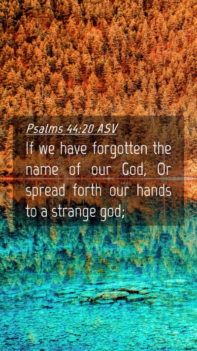 Picture 04 - Psalms 44:20 ASV Mobile Phone Wallpaper - If we have forgotten the name of our God, Or - Mobile Bible Verse Wallpaper