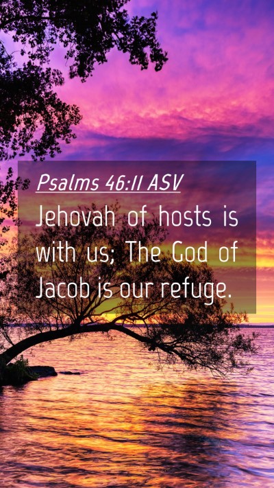 Picture 04 - Psalms 46:11 ASV Mobile Phone Wallpaper - Jehovah of hosts is with us; The God of Jacob is - Mobile Bible Verse Wallpaper