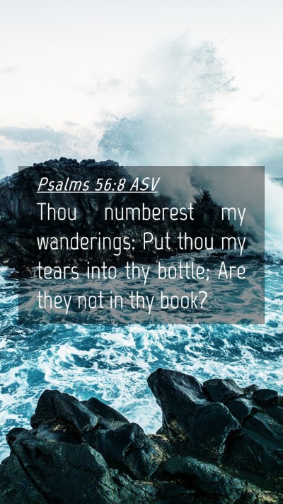 Picture 04 - Psalms 56:8 ASV Mobile Phone Wallpaper - Thou numberest my wanderings: Put thou my tears - Mobile Bible Verse Wallpaper