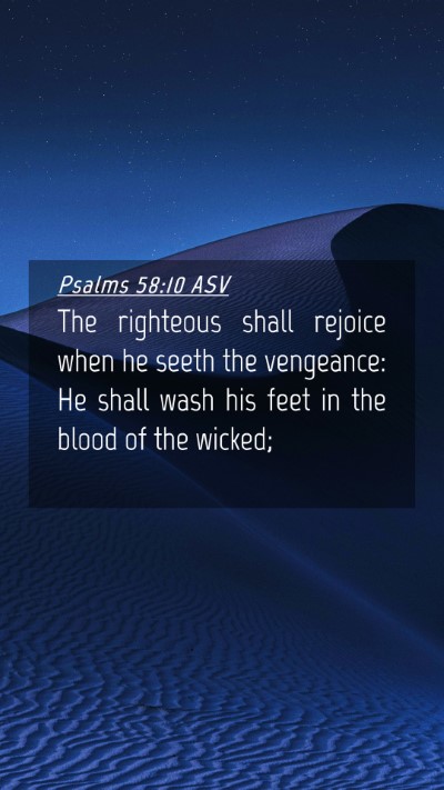 Picture 04 - Psalms 58:10 ASV Mobile Phone Wallpaper - The righteous shall rejoice when he seeth the - Mobile Bible Verse Wallpaper
