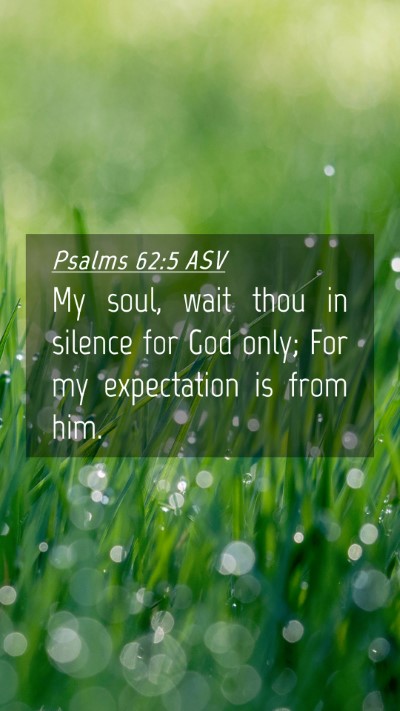 Picture 04 - Psalms 62:5 ASV Mobile Phone Wallpaper - My soul, wait thou in silence for God only; For - Mobile Bible Verse Wallpaper