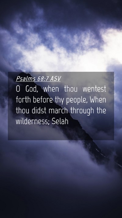 Picture 04 - Psalms 68:7 ASV Mobile Phone Wallpaper - O God, when thou wentest forth before thy people, - Mobile Bible Verse Wallpaper
