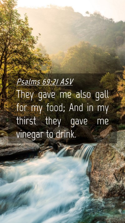 Picture 04 - Psalms 69:21 ASV Mobile Phone Wallpaper - They gave me also gall for my food; And in my - Mobile Bible Verse Wallpaper