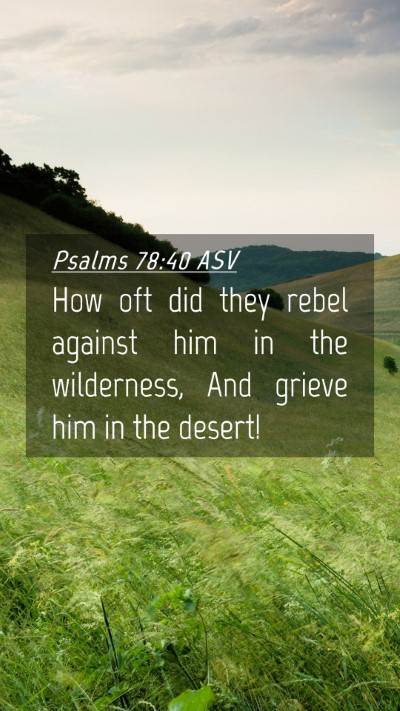 Picture 04 - Psalms 78:40 ASV Mobile Phone Wallpaper - How oft did they rebel against him in the - Mobile Bible Verse Wallpaper