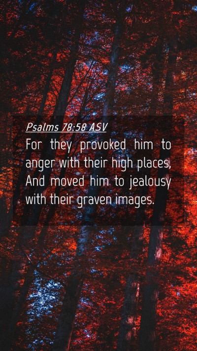 Picture 04 - Psalms 78:58 ASV Mobile Phone Wallpaper - For they provoked him to anger with their high - Mobile Bible Verse Wallpaper