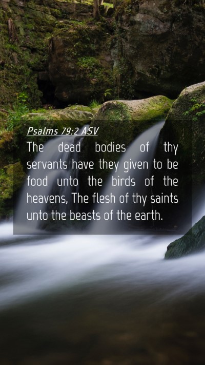 Picture 04 - Psalms 79:2 ASV Mobile Phone Wallpaper - The dead bodies of thy servants have they given - Mobile Bible Verse Wallpaper