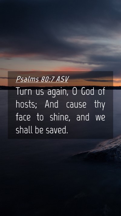Picture 04 - Psalms 80:7 ASV Mobile Phone Wallpaper - Turn us again, O God of hosts; And cause thy face - Mobile Bible Verse Wallpaper