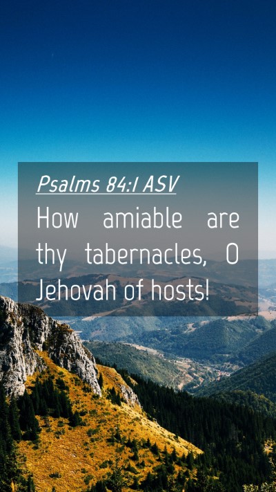 Picture 04 - Psalms 84:1 ASV Mobile Phone Wallpaper - How amiable are thy tabernacles, O Jehovah of - Mobile Bible Verse Wallpaper
