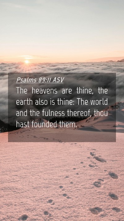 Picture 04 - Psalms 89:11 ASV Mobile Phone Wallpaper - The heavens are thine, the earth also is thine: - Mobile Bible Verse Wallpaper