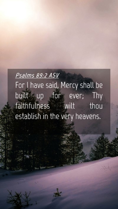 Picture 04 - Psalms 89:2 ASV Mobile Phone Wallpaper - For I have said, Mercy shall be built up for - Mobile Bible Verse Wallpaper