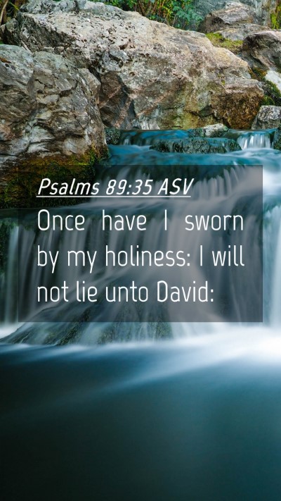 Picture 04 - Psalms 89:35 ASV Mobile Phone Wallpaper - Once have I sworn by my holiness: I will not lie - Mobile Bible Verse Wallpaper