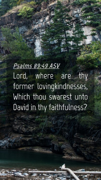 Picture 04 - Psalms 89:49 ASV Mobile Phone Wallpaper - Lord, where are thy former lovingkindnesses, - Mobile Bible Verse Wallpaper