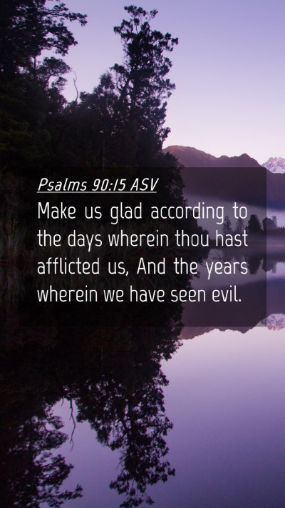 Picture 04 - Psalms 90:15 ASV Mobile Phone Wallpaper - Make us glad according to the days wherein thou - Mobile Bible Verse Wallpaper