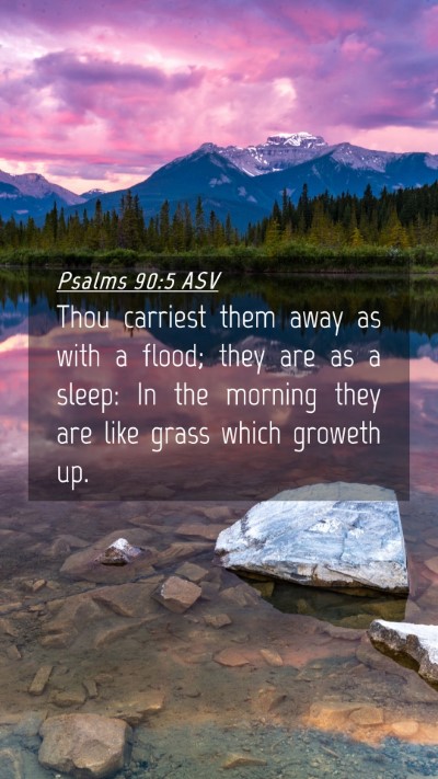 Picture 04 - Psalms 90:5 ASV Mobile Phone Wallpaper - Thou carriest them away as with a flood; they are - Mobile Bible Verse Wallpaper