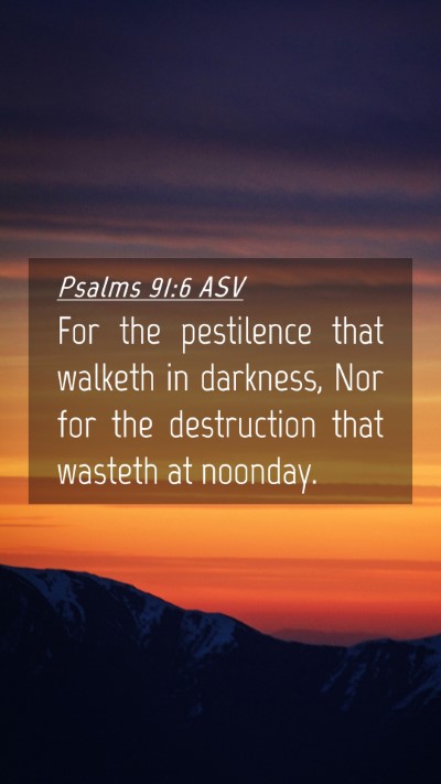 Picture 04 - Psalms 91:6 ASV Mobile Phone Wallpaper - For the pestilence that walketh in darkness, Nor - Mobile Bible Verse Wallpaper