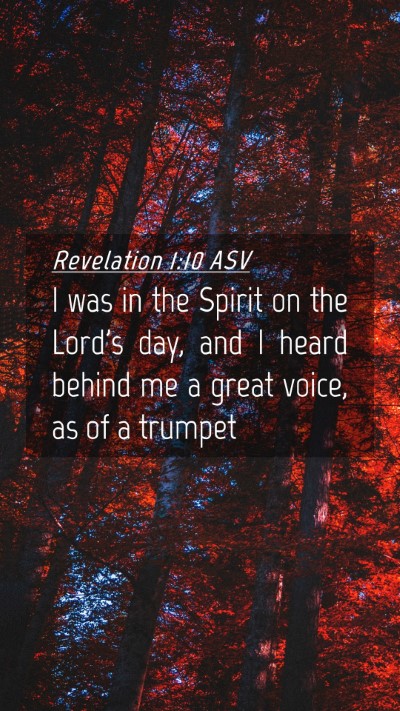Picture 04 - Revelation 1:10 ASV Mobile Phone Wallpaper - I was in the Spirit on the Lord's day, and I - Mobile Bible Verse Wallpaper