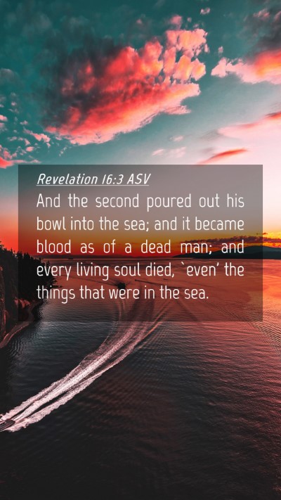 Picture 04 - Revelation 16:3 ASV Mobile Phone Wallpaper - And the second poured out his bowl into the sea; - Mobile Bible Verse Wallpaper