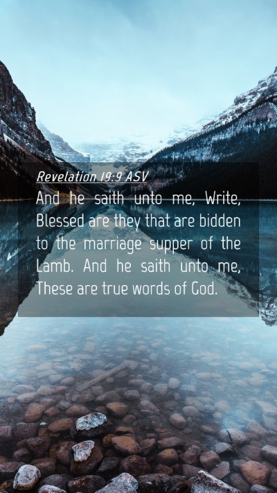 Picture 04 - Revelation 19:9 ASV Mobile Phone Wallpaper - And he saith unto me, Write, Blessed are they - Mobile Bible Verse Wallpaper