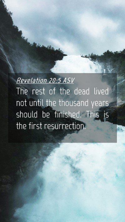 Picture 04 - Revelation 20:5 ASV Mobile Phone Wallpaper - The rest of the dead lived not until the thousand - Mobile Bible Verse Wallpaper