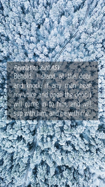 Picture 04 - Revelation 3:20 ASV Mobile Phone Wallpaper - Behold, I stand at the door and knock: if any man - Mobile Bible Verse Wallpaper