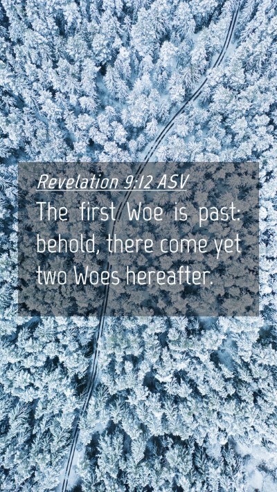 Picture 04 - Revelation 9:12 ASV Mobile Phone Wallpaper - The first Woe is past: behold, there come yet two - Mobile Bible Verse Wallpaper