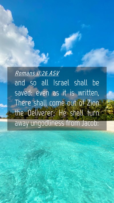 Picture 04 - Romans 11:26 ASV Mobile Phone Wallpaper - and so all Israel shall be saved: even as it is - Mobile Bible Verse Wallpaper