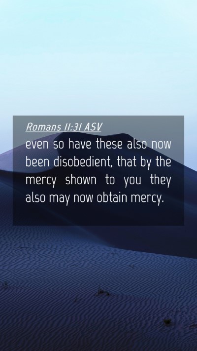 Picture 04 - Romans 11:31 ASV Mobile Phone Wallpaper - even so have these also now been disobedient, - Mobile Bible Verse Wallpaper