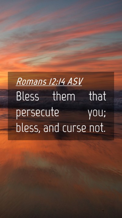 Picture 04 - Romans 12:14 ASV Mobile Phone Wallpaper - Bless them that persecute you; bless, and curse - Mobile Bible Verse Wallpaper