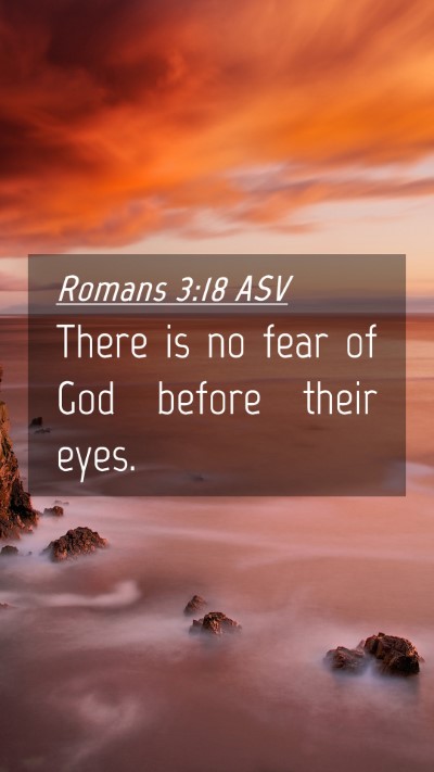 Picture 04 - Romans 3:18 ASV Mobile Phone Wallpaper - There is no fear of God before their - Mobile Bible Verse Wallpaper