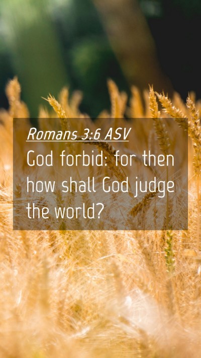 Picture 04 - Romans 3:6 ASV Mobile Phone Wallpaper - God forbid: for then how shall God judge the - Mobile Bible Verse Wallpaper