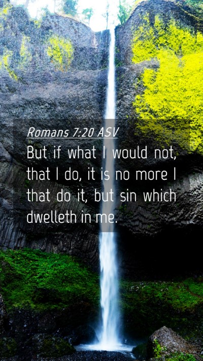 Picture 04 - Romans 7:20 ASV Mobile Phone Wallpaper - But if what I would not, that I do, it is no more - Mobile Bible Verse Wallpaper
