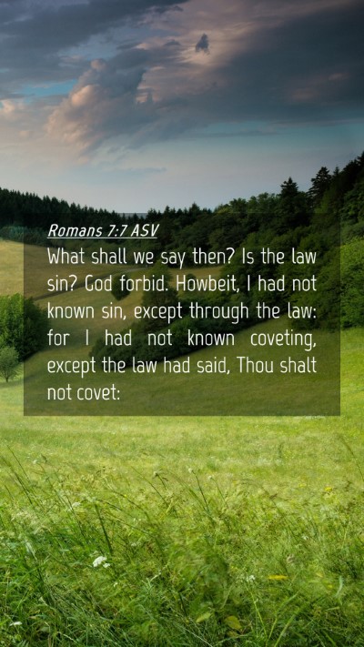 Picture 04 - Romans 7:7 ASV Mobile Phone Wallpaper - What shall we say then? Is the law sin? God - Mobile Bible Verse Wallpaper
