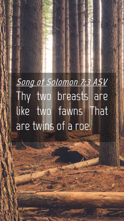 Picture 04 - Song of Solomon 7:3 ASV Mobile Phone Wallpaper - Thy two breasts are like two fawns That are twins - Mobile Bible Verse Wallpaper