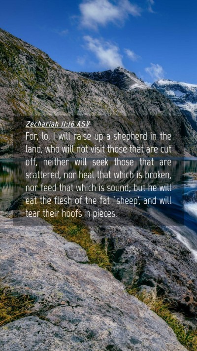 Picture 04 - Zechariah 11:16 ASV Mobile Phone Wallpaper - For, lo, I will raise up a shepherd in the land, - Mobile Bible Verse Wallpaper
