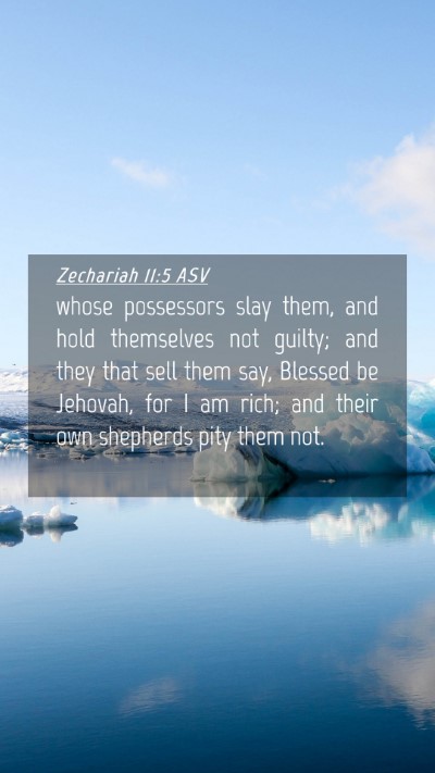 Picture 04 - Zechariah 11:5 ASV Mobile Phone Wallpaper - whose possessors slay them, and hold themselves - Mobile Bible Verse Wallpaper