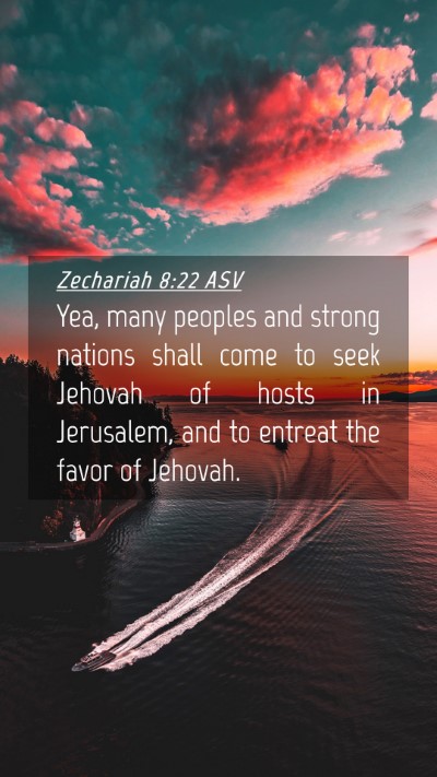 Picture 04 - Zechariah 8:22 ASV Mobile Phone Wallpaper - Yea, many peoples and strong nations shall come - Mobile Bible Verse Wallpaper