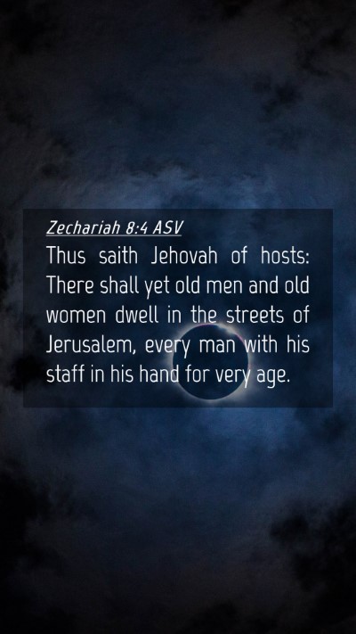 Picture 04 - Zechariah 8:4 ASV Mobile Phone Wallpaper - Thus saith Jehovah of hosts: There shall yet old - Mobile Bible Verse Wallpaper