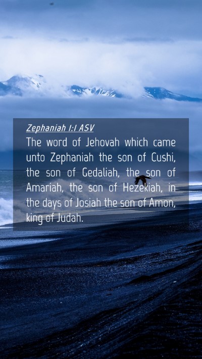 Picture 04 - Zephaniah 1:1 ASV Mobile Phone Wallpaper - The word of Jehovah which came unto Zephaniah the - Mobile Bible Verse Wallpaper