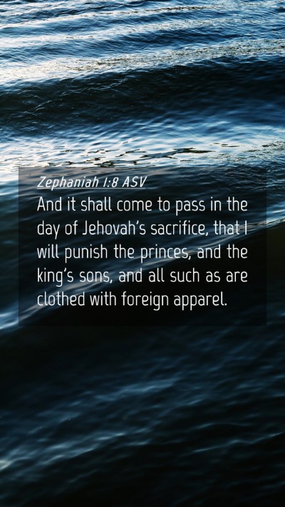 Picture 04 - Zephaniah 1:8 ASV Mobile Phone Wallpaper - And it shall come to pass in the day of Jehovah's - Mobile Bible Verse Wallpaper