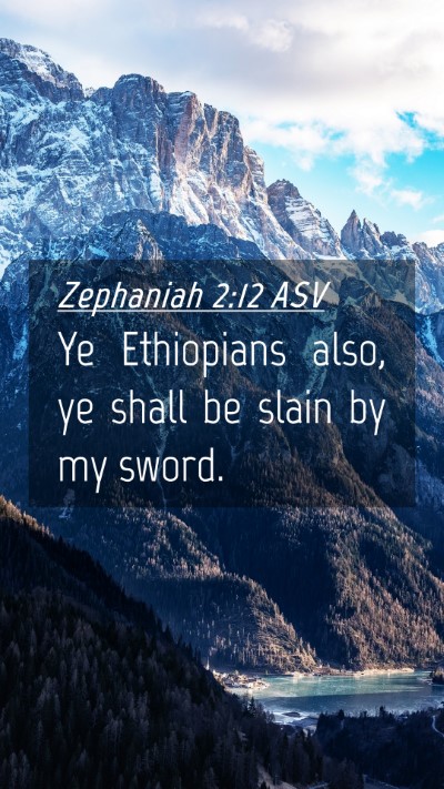 Picture 04 - Zephaniah 2:12 ASV Mobile Phone Wallpaper - Ye Ethiopians also, ye shall be slain by my - Mobile Bible Verse Wallpaper