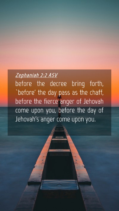 Picture 04 - Zephaniah 2:2 ASV Mobile Phone Wallpaper - before the decree bring forth, `before' the day - Mobile Bible Verse Wallpaper