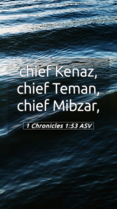 Picture 05 - 1 Chronicles 1:53 ASV Mobile Phone Wallpaper - chief Kenaz, chief Teman, chief - Mobile Bible Verse Wallpaper