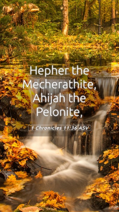 Picture 05 - 1 Chronicles 11:36 ASV Mobile Phone Wallpaper - Hepher the Mecherathite, Ahijah the - Mobile Bible Verse Wallpaper