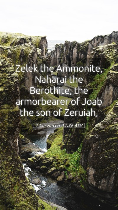 Picture 05 - 1 Chronicles 11:39 ASV Mobile Phone Wallpaper - Zelek the Ammonite, Naharai the Berothite, the - Mobile Bible Verse Wallpaper