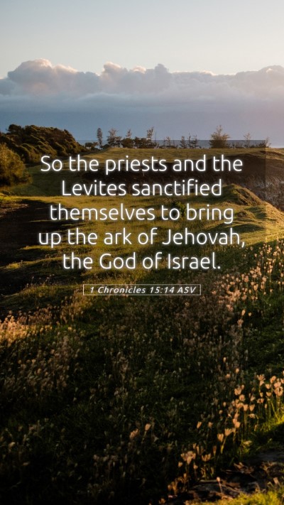 Picture 05 - 1 Chronicles 15:14 ASV Mobile Phone Wallpaper - So the priests and the Levites sanctified - Mobile Bible Verse Wallpaper