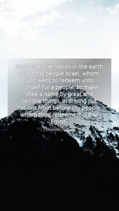 Picture 05 - 1 Chronicles 17:21 ASV Mobile Phone Wallpaper - And what one nation in the earth is like thy - Mobile Bible Verse Wallpaper