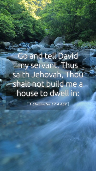 Picture 05 - 1 Chronicles 17:4 ASV Mobile Phone Wallpaper - Go and tell David my servant, Thus saith Jehovah, - Mobile Bible Verse Wallpaper